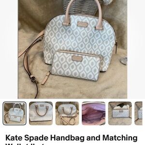 Kate Spade White and Tan Shoulder Bag Set